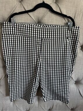 Rafaella Black & White Gingham Ladies Shorts